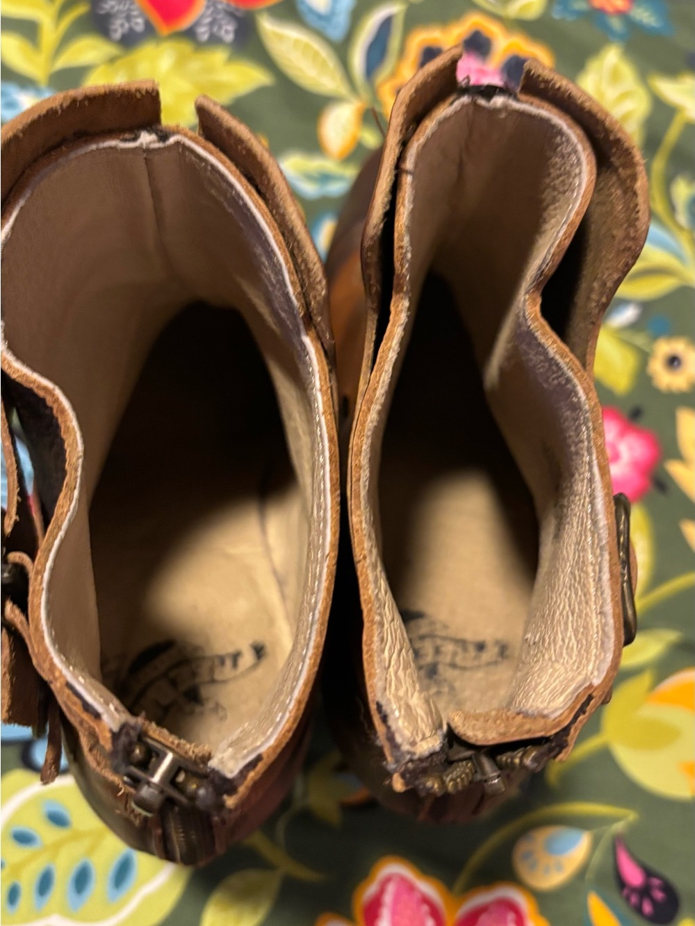 freebird Malry Two-Tone Brown Lace-Up & Buckle Ankle Booties - Picture 5 of 8